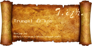 Trungel Ákos névjegykártya